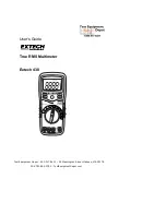 Extech Instruments 430 User Manual preview