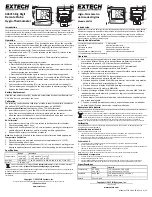 Preview for 1 page of Extech Instruments 445715  Instructions