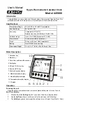 Предварительный просмотр 1 страницы Extech Instruments 445800 User Manual