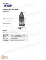 Предварительный просмотр 1 страницы Extech Instruments 461900 User Manual