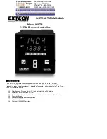 Предварительный просмотр 1 страницы Extech Instruments 96VTR Instruction Manual