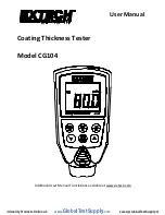 Предварительный просмотр 1 страницы Extech Instruments CG104 User Manual