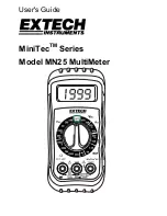 Preview for 1 page of Extech Instruments MN25 User Manual