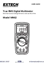 Preview for 1 page of Extech Instruments MN62 User Manual