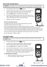 Preview for 12 page of Extech Instruments MN62 User Manual