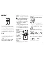 Preview for 1 page of Extech Instruments PM120 User Manual