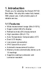 Предварительный просмотр 3 страницы Extech Instruments RF153 User Manual