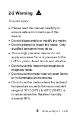 Предварительный просмотр 6 страницы Extech Instruments RF153 User Manual