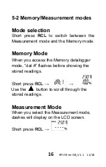 Предварительный просмотр 16 страницы Extech Instruments RF153 User Manual