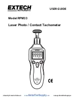 Extech Instruments RPM33 User Manual предпросмотр