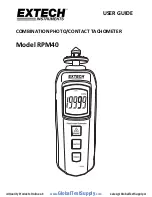 Предварительный просмотр 1 страницы Extech Instruments RPM40 User Manual