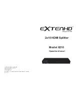 ExtenHD X210 Operation Manual preview