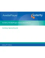 Preview for 1 page of Exterity AvediaPlayer r92xx series Getting Started Manual