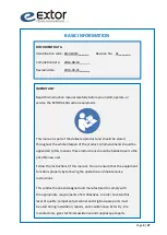 Preview for 3 page of Extor 4100R5 Operation/Maintenance And Installation