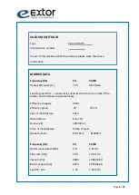 Preview for 4 page of Extor 4100R5 Operation/Maintenance And Installation