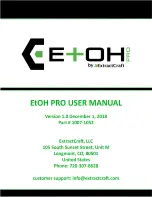 Предварительный просмотр 1 страницы ExtractCraft EtOH Pro User Manual