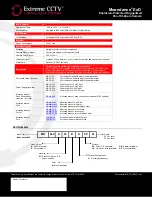 Предварительный просмотр 4 страницы EXTREME CCTV Moondance ExD Specifications