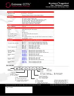 Предварительный просмотр 4 страницы EXTREME CCTV Moondance Specifications