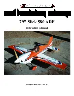 Предварительный просмотр 1 страницы Extreme Flight RC 79" Slick 580 ARF Instruction Manual