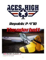 Предварительный просмотр 1 страницы Extreme Flight RC Aces High Republic P-47D Thunderbolt Instruction Manual