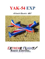 Предварительный просмотр 1 страницы Extreme Flight RC YAK-54 EXP Manual