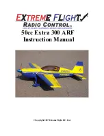 Предварительный просмотр 1 страницы Extreme Flight 50cc Extra 300 ARF Instruction Manual