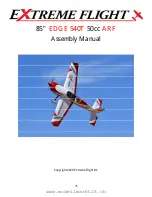 Предварительный просмотр 1 страницы Extreme Flight 85" EDGE 540T 50cc ARF Assembly Manual