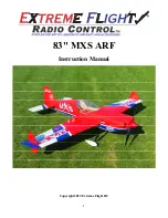 Предварительный просмотр 1 страницы Extreme Flight RC 83 inch MXS ARF Instruction Manual