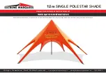 Предварительный просмотр 1 страницы Extreme marquees 12m Single Pole Star Shade Installation Instructions Manual