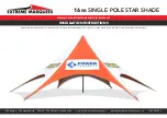 Предварительный просмотр 1 страницы Extreme marquees 16m SINGLE POLE STAR SHADE Installation Instructions Manual