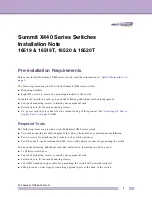 Предварительный просмотр 1 страницы Extreme Networks 16519 Installation Manual