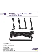 Preview for 1 page of Extreme Networks Altitude 3510 Installation Manual