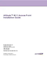 Preview for 1 page of Extreme Networks Altitude 4511 Installation Manual