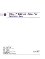 Extreme Networks Altitude 4600 Series Installation Manual preview