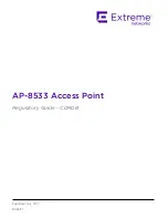 Extreme Networks AP-8533 Regulatory Manual предпросмотр