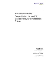 Preview for 1 page of Extreme Networks e" series Hardware Installation Manual