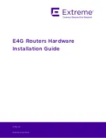 Preview for 1 page of Extreme Networks E4G-200 Installation Manual