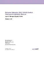 Extreme Networks EAS 100-24t Switch Hardware Installation Manual preview