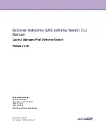 Preview for 1 page of Extreme Networks EAS 200-24p Switch Manual