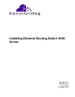 Preview for 1 page of Extreme Networks ERS 3524GT Installation Manual