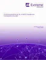 Preview for 1 page of Extreme Networks ExtremeSwitching SLX 9250 Hardware Installation Manual