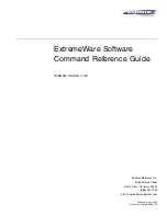 Предварительный просмотр 1 страницы Extreme Networks ExtremeWare 7.3.0 Command Reference Manual