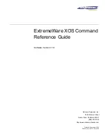 Extreme Networks ExtremeWare XOS 11.0 Command Reference Manual предпросмотр