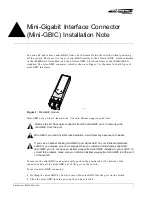 Extreme Networks Mini-GBIC Installation Note preview