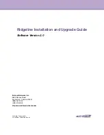 Preview for 1 page of Extreme Networks Ridgeline 3.0 Installation Manual