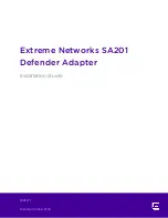 Preview for 1 page of Extreme Networks SA201 Installation Manual