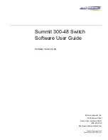 Preview for 1 page of Extreme Networks Summit 300-48 Software User'S Manual