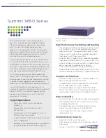 Extreme Networks Summit X650 Series Datasheet preview