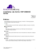 Preview for 1 page of EXTREME SWITCHING VSP 4450GSX Series Installation Job Aid