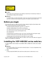 Preview for 3 page of EXTREME SWITCHING VSP 4450GSX Series Installation Job Aid